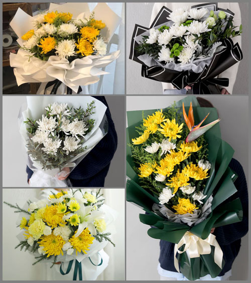 江苏淮安洪泽区三河镇白事花束代送